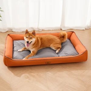 New Color-blocked Oxford Cloth Medium Dog Bed Summer Cooling Square Small Cat Nest for Dog Sofa Kennel Accessories
