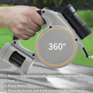 Multifunctional Retractable Dog Leash 5m / 16feet | Hands-Free Retractable Pet Lead, Built-In Storage Box And 3 Garbage Bag Roll